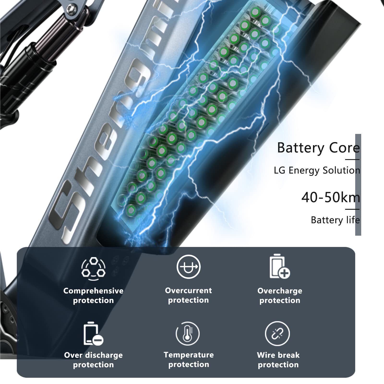 MX05 Elektro-Mountainbike für Erwachsene, Achteckmotor 48V15AH Batterie