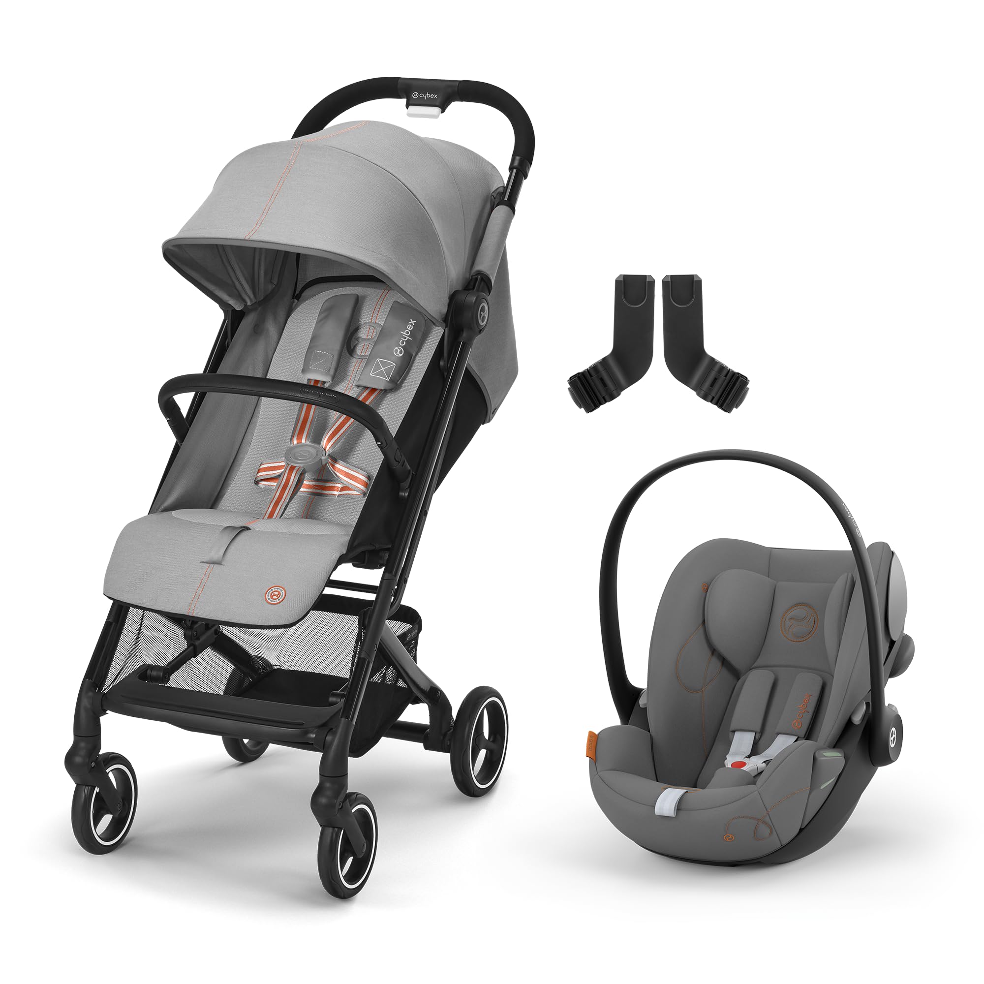 Cybex Gold Kinderwagen Beezy mit One-Pull Harness, Lava Grey