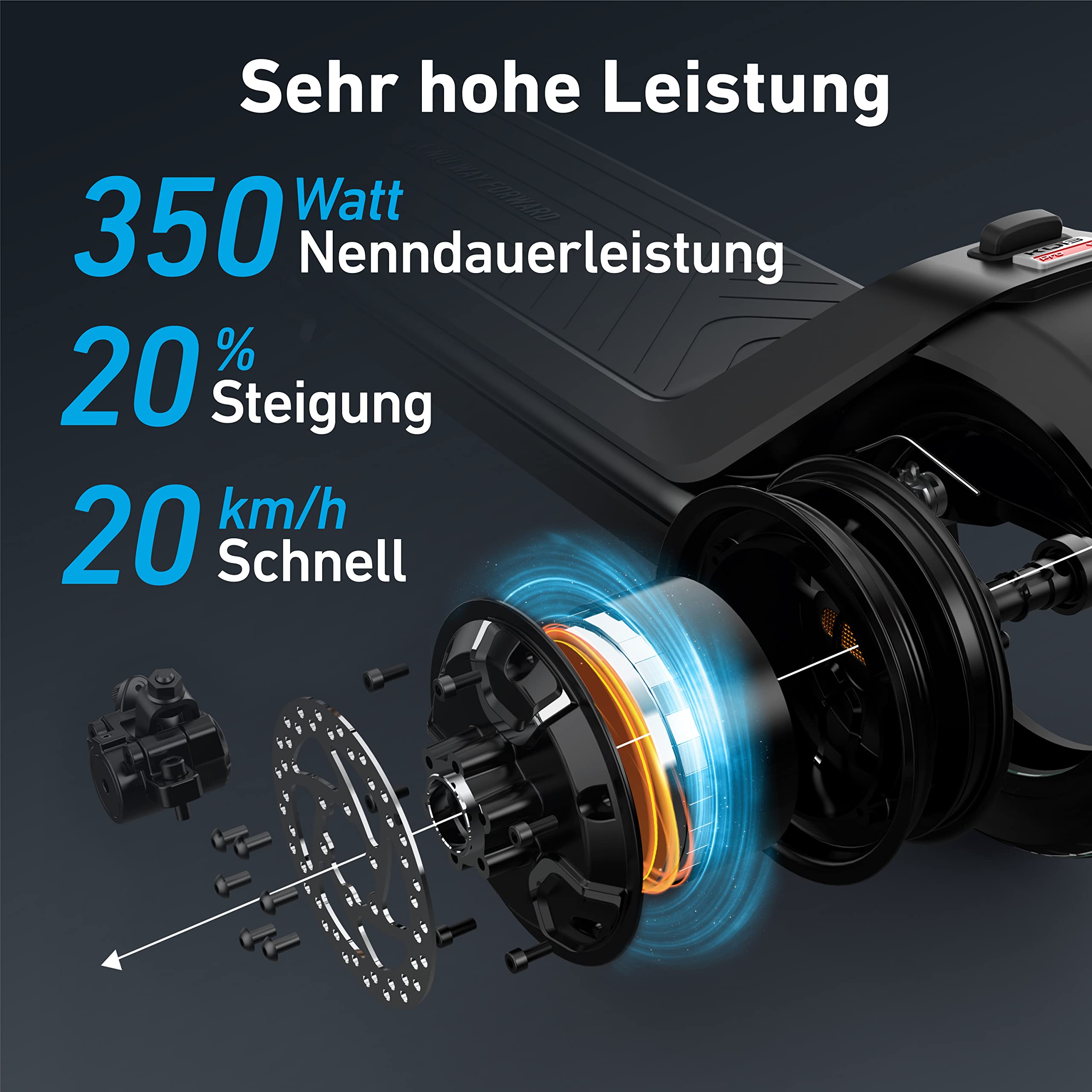 NIU KQi3 Pro (DE) E-Scooter mit Straßenzulassung Schwarz/Grau