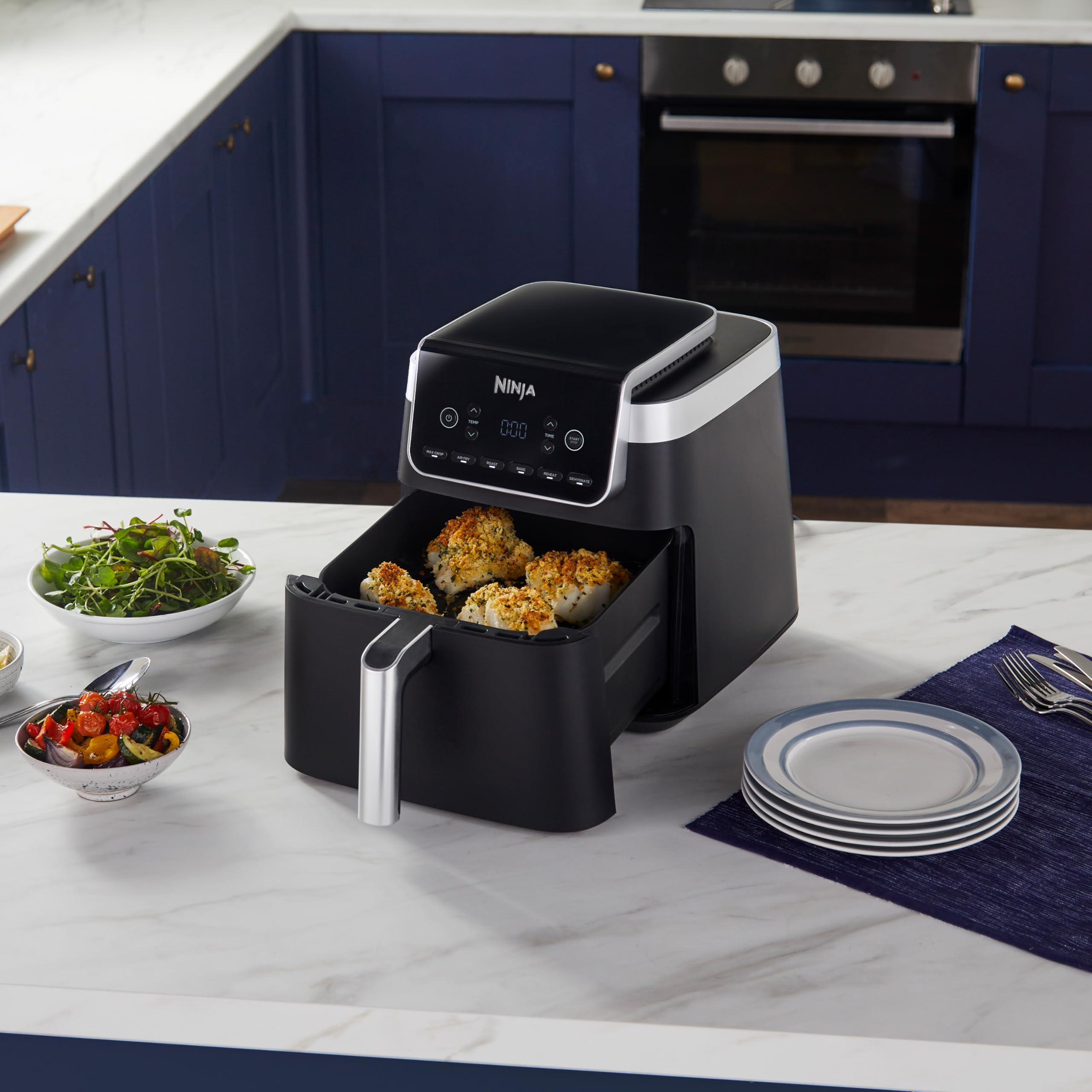 Ninja Air Fryer Heißluftfritteuse MAX PRO, 6,2L Airfryer, Antihaftbeschichtung