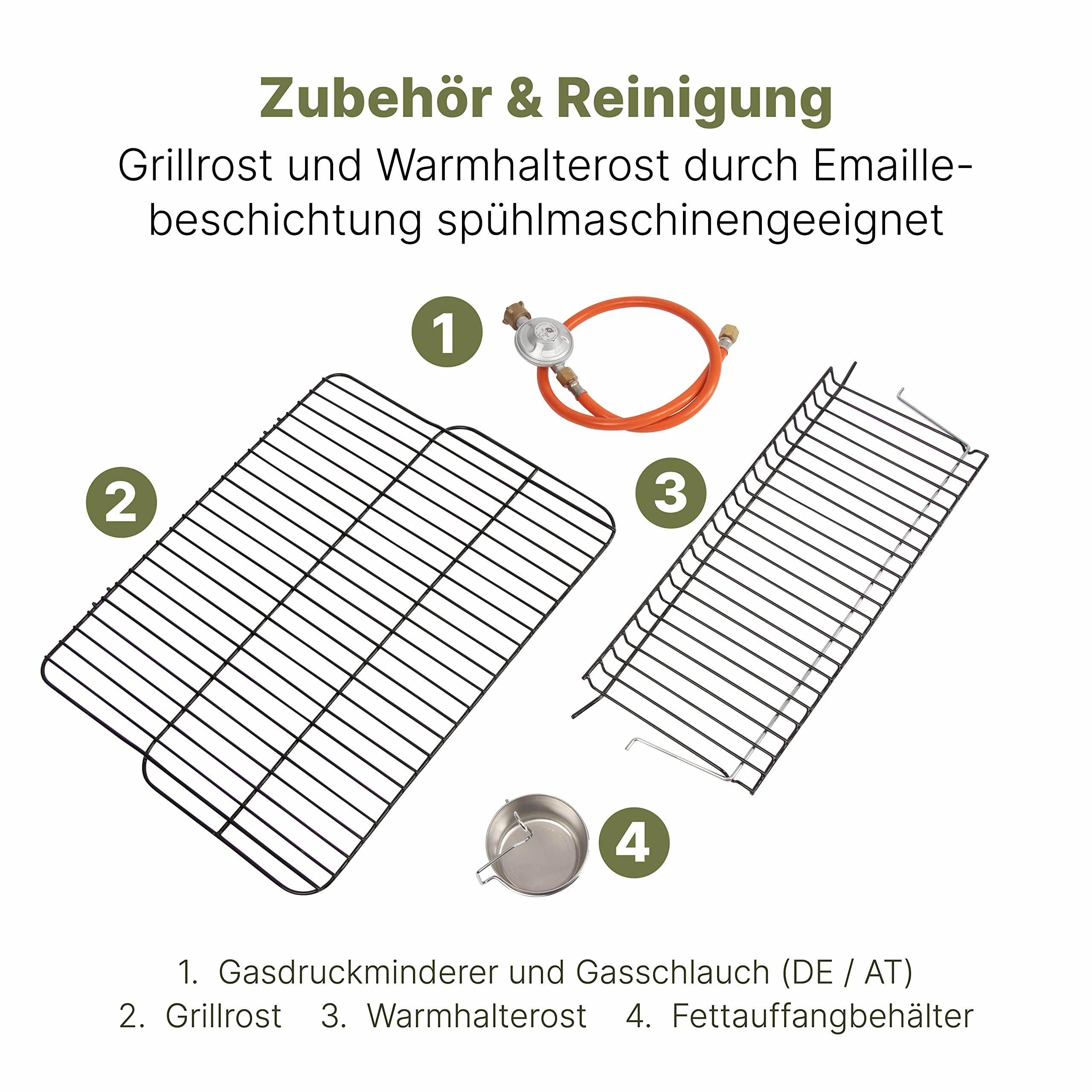 Clatronic® Gasgrill mit 2 Heizzonen | individuelle Temperatursteuerung | inkl. Grillrost + Warmhalterost