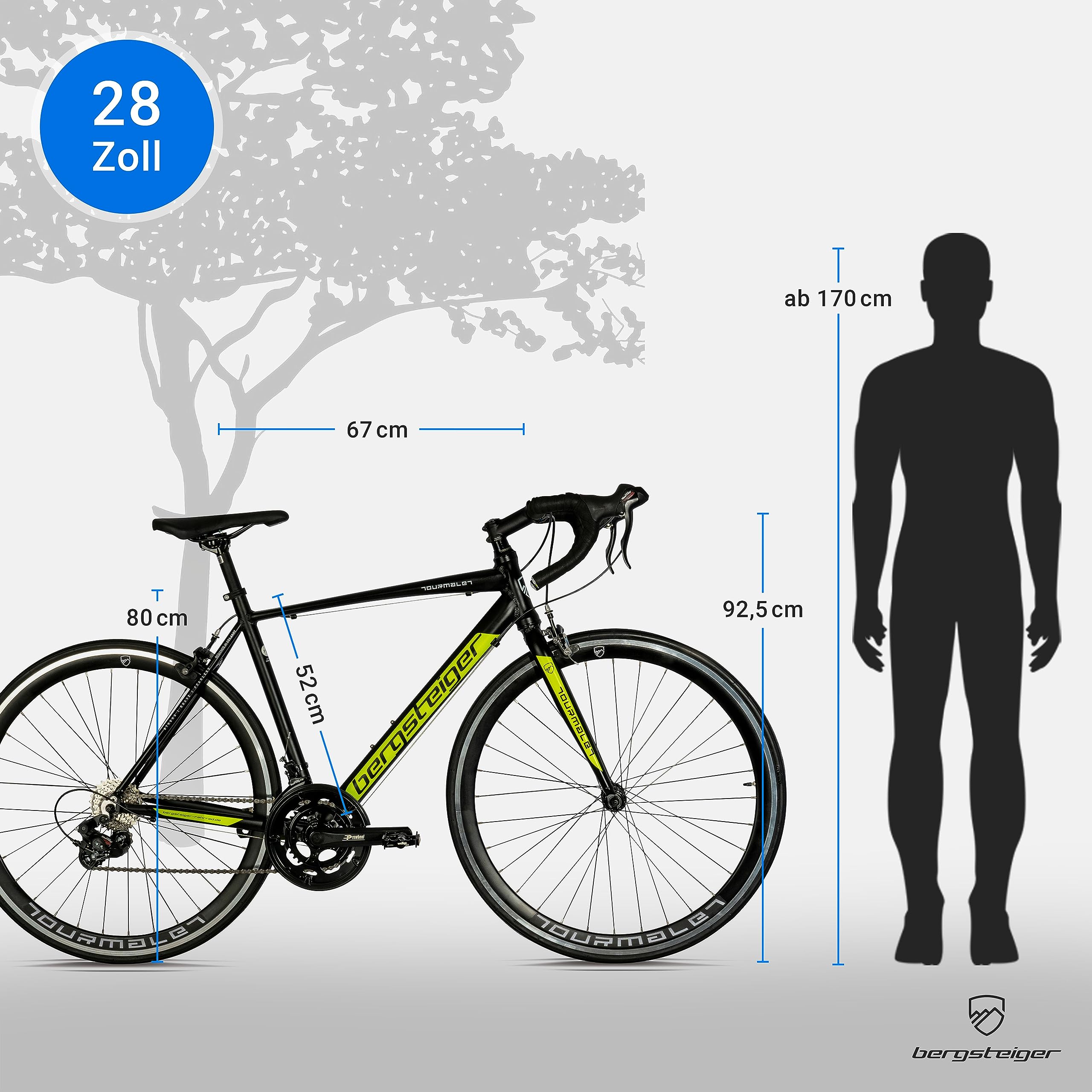 Bergsteiger Tourmalet 28 Zoll Rennrad, Aluminium Gravelbike mit Shimano 14 Gang-Schaltung, Gewicht nur 11 kg