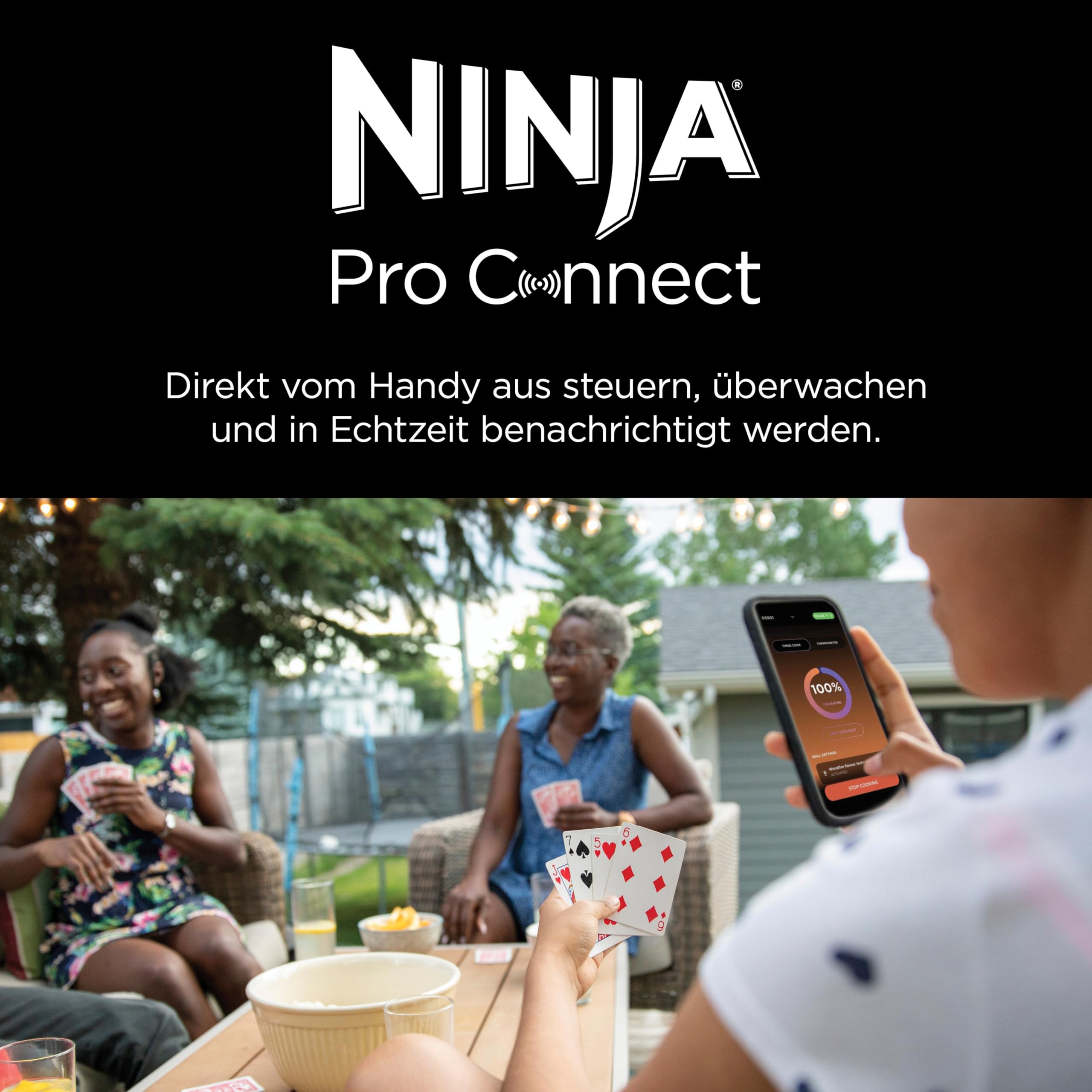 Ninja Woodfire Pro Connect XL Elektrischer BBQ Smoker Grill, App-Steuerung